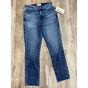 Etica Mid Rise Skinny Jeans Ankle Crop Raw Hem Stonewashed NWT Women’s Sz 2